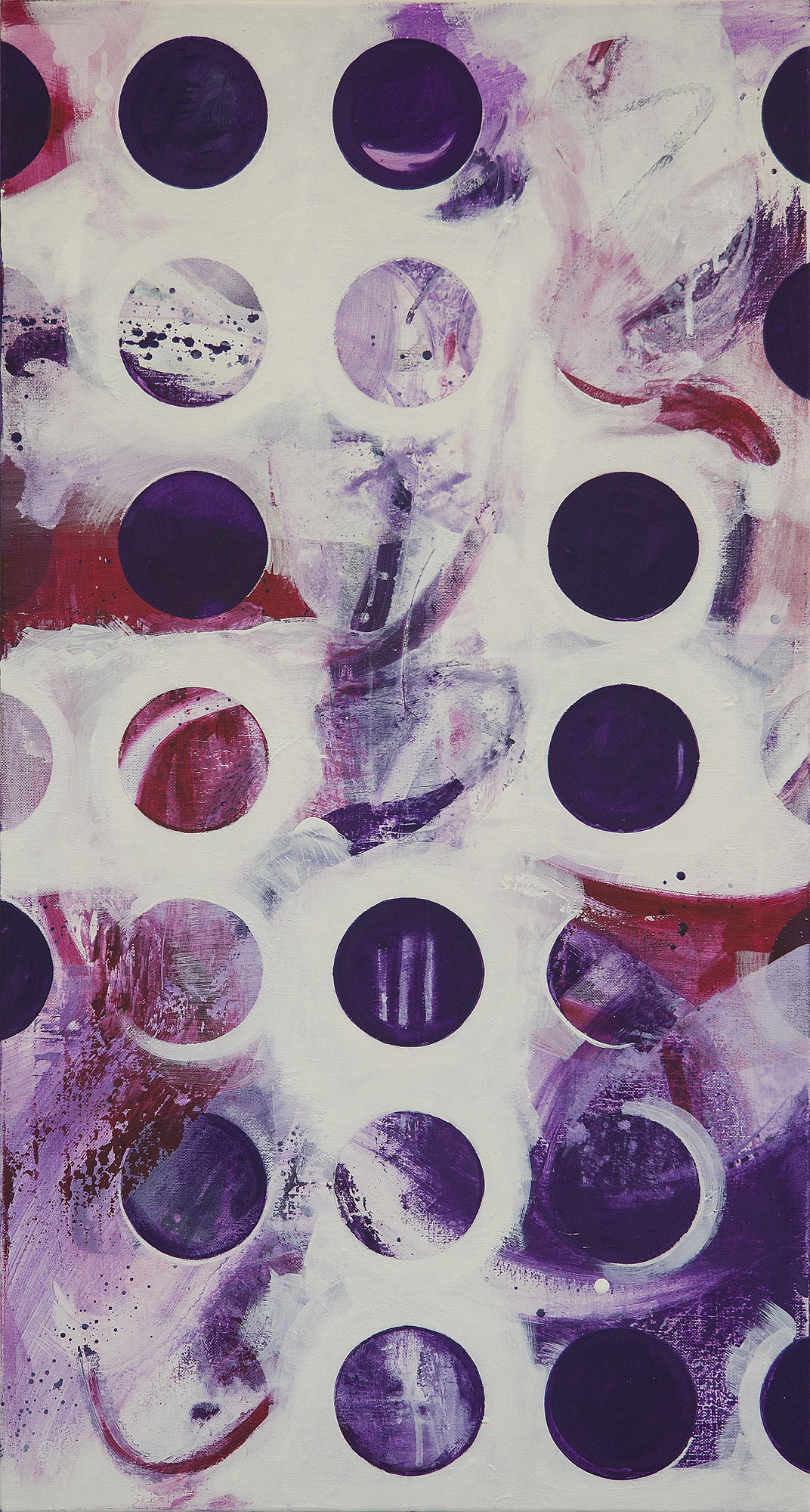 Fragmento Violeta (Espacio), 2014, óleo y acrílico sobre lienzo, 75 x 40 cm.